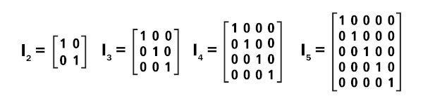 Exemplo de matriz identidade de ordem 4.