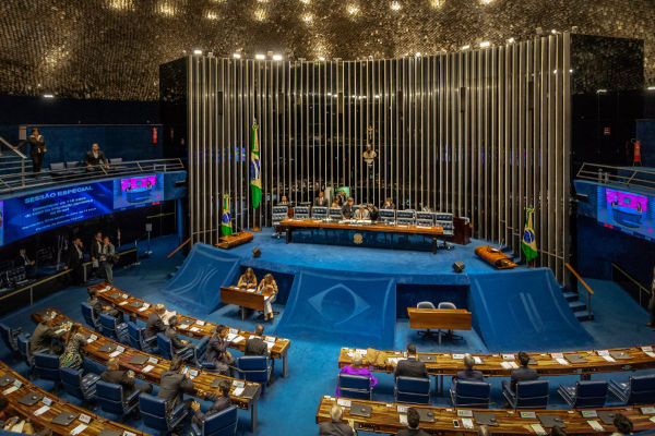 Vista do Plenário, no Senado Federal
