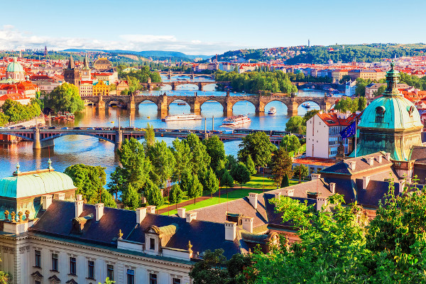 Vista da cidade de Praga