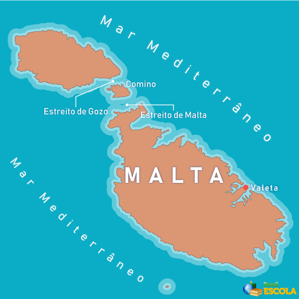 Mapa de Malta.