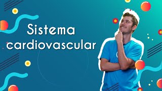 "Sistema cardiovascular" escrito sobre fundo azul ao lado da imagem do professor