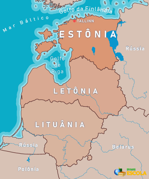 Mapa da Estônia.