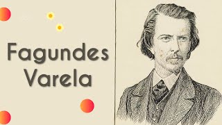 "Fagundes Varela" escrito sobre fundo cinza e ao lado há uma imagem do escritor Fagundes Varela