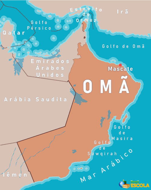  Mapa de Omã.