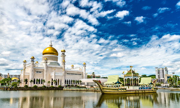Grande Mesquita de Omar Ali Saifuddin, na capital de Brunei.