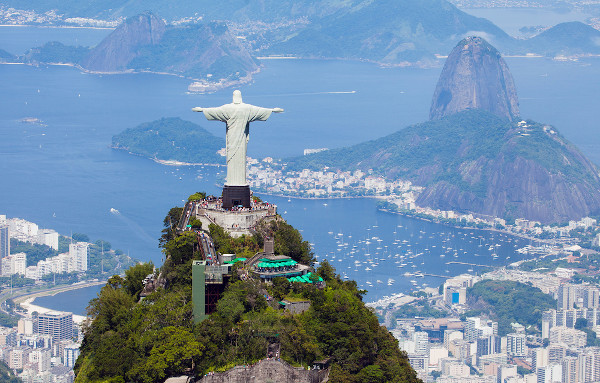 Vista do Cristo Redentor, na cidade do Rio de Janeiro
