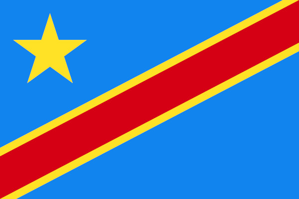 Bandeira da República Democrática do Congo.