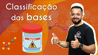 Professor ao lado do texto"Classificação das bases".