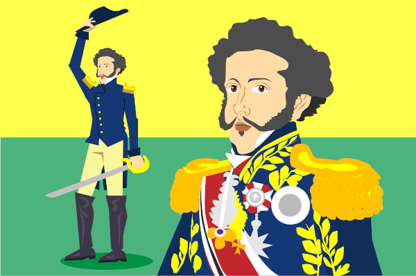 Ilustração do imperador Dom Pedro I.