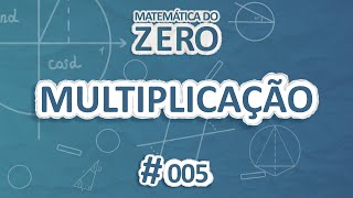 "Matemática do zero | Multiplicação" escrito sobre fundo azul