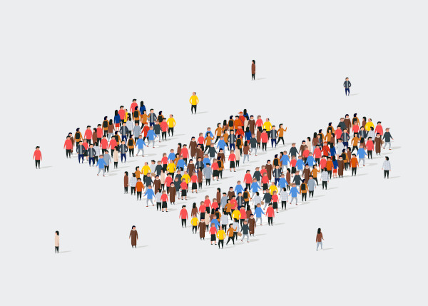 Ilustração de crescimento populacional