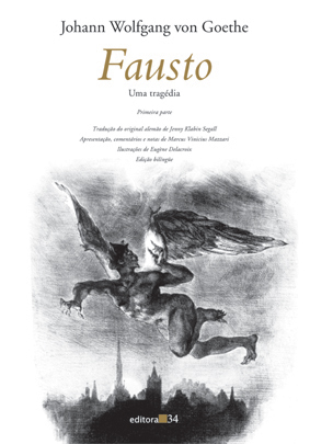 Capa do livro “Fausto”, de Johann Wolfgang von Goethe, publicado pela editora 34.