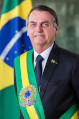 Retrato de Jair Bolsonaro. 