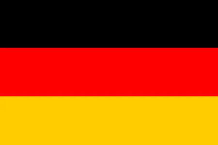 Bandeira da Alemanha, nas cores amarela, vermelha e preta.