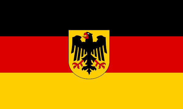 Bandeira federal da Alemanha.