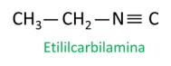  Estrutura química da etilcarbilamina