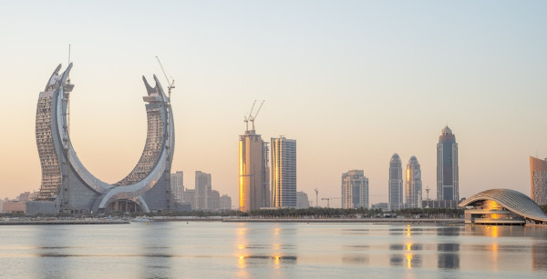 Vista de Lusail, cidade construída para receber a Copa do Mundo do Catar.