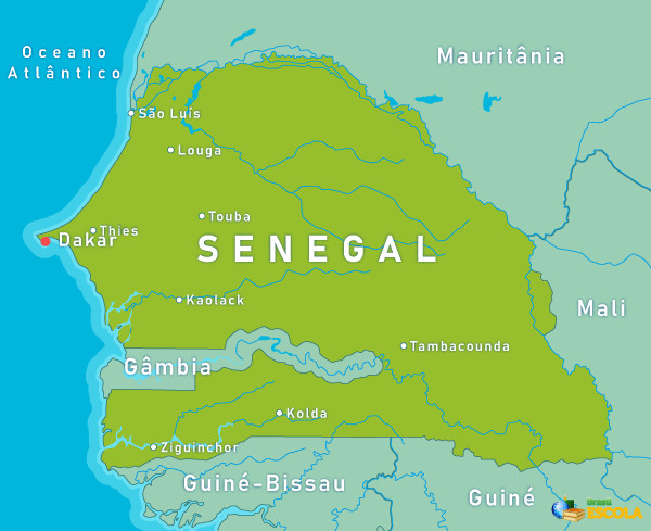 Mapa do Senegal