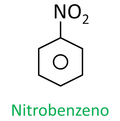 Estrutura química do nitrobenzeno