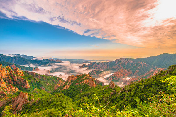 Paisagem natural na Coreia do Sul.