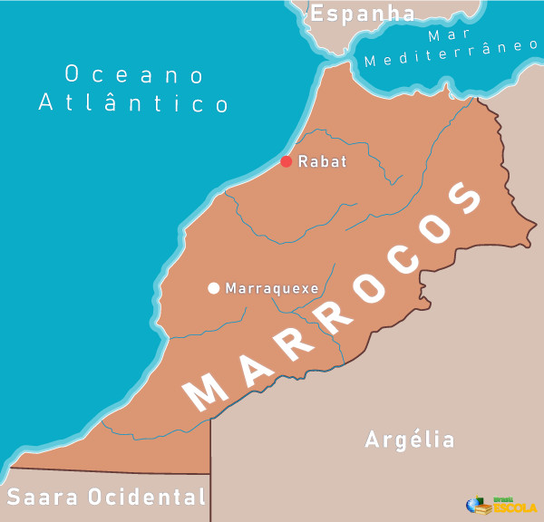 Mapa do Marrocos