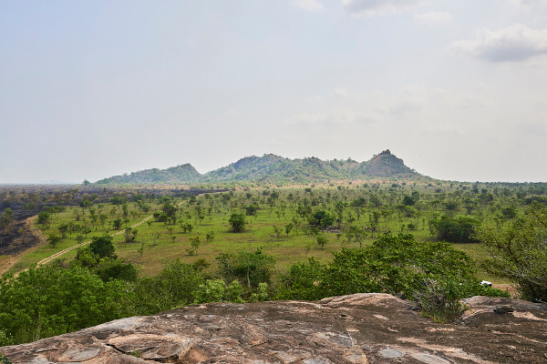 Paisagem natural da região de Acra, no sul de Gana.