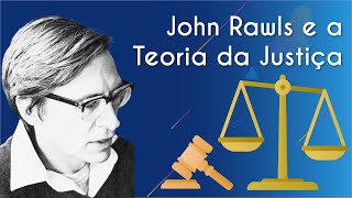 Retrato de John Rawls ao lado do escrito"John Rawls e a Teoria da Justiça".