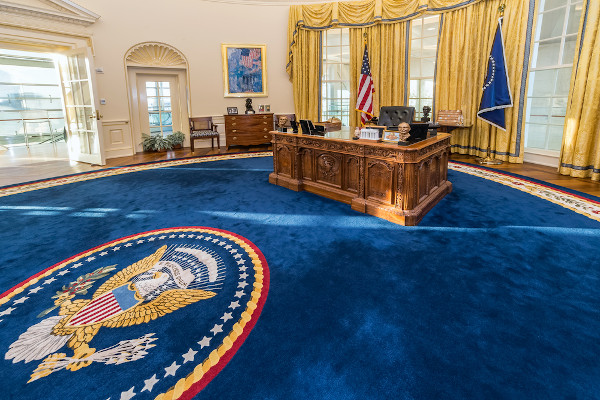 Réplica do Salão Oval da Casa Branca no estado do Arkansas, nos Estados Unidos. 