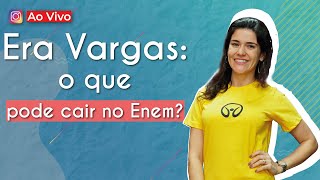 Professora ao lado do escrito"AO VIVO | Era Vargas: O que pode cair no Enem?".