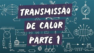 Escrito"Transmissão de Calor" sobre uma representação de vários conceitos da área da física.
