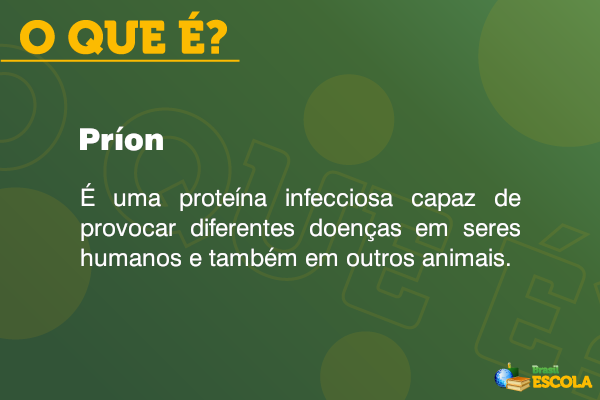 Quadro com o conceito de príon.
