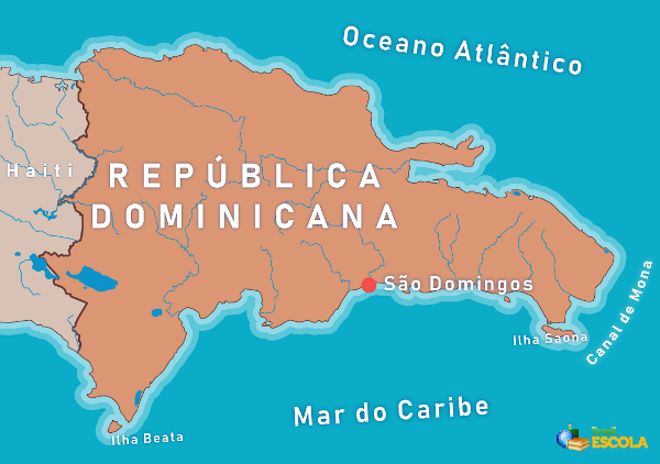 Mapa da República Dominicana