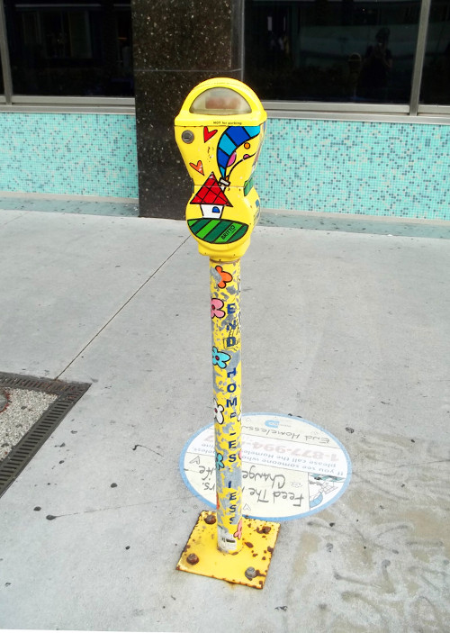 Parquímetro pintado por Romero Britto, em Miami. 