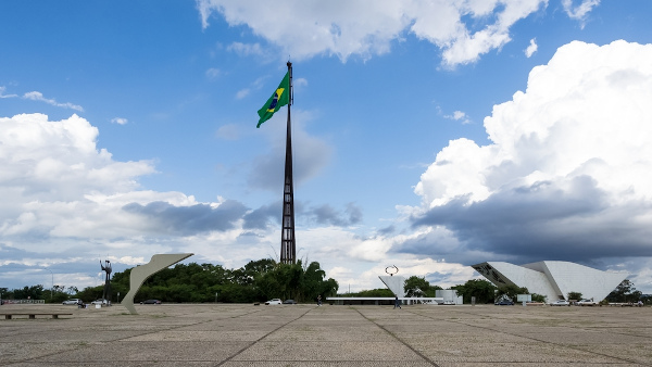 Praça dos Três Poderes em Brasília.
