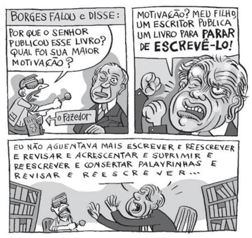 Quadrinho quadrado, de Xavier, C., em uma questão do Enem sobre linguagem literária.