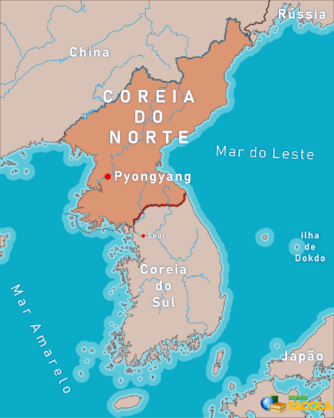 Mapa da Coreia do Norte
