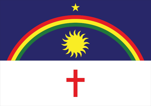 Bandeira de Pernambuco, estado do Nordeste.