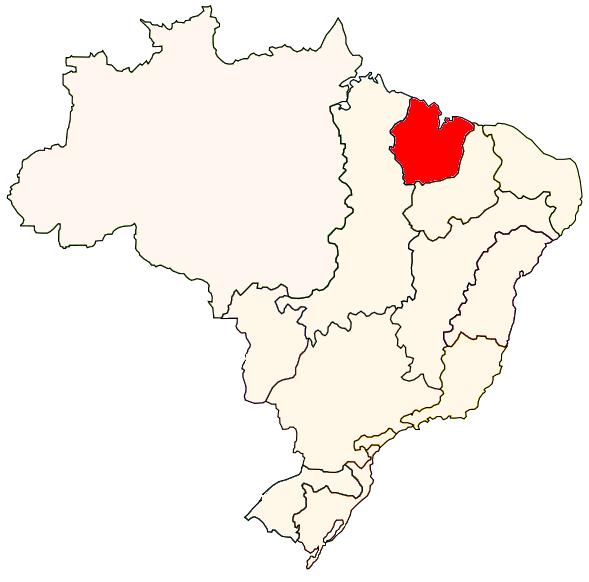 Localização da bacia do Atlântico Nordeste Ocidental, parte da hidrografia do Brasil.
