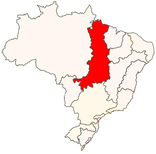  Localização da bacia do Tocantins-Araguaia, parte da hidrografia do Brasil.