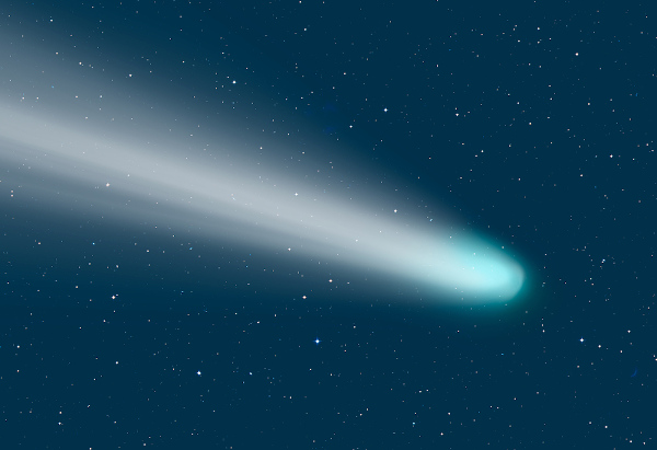Cometa no espaço sideral.