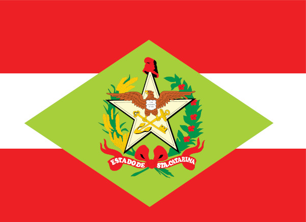 Bandeira de Santa Catarina, estado do Sul.