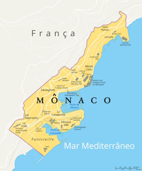 Mapa de Mônaco