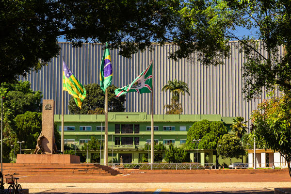 Palácio das Esmeraldas na atualidade, prédio de grande importância para a história de Goiânia e para história de Goiás.