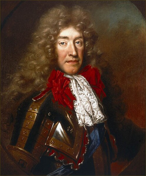 Retrato de Jaime II, rei da Inglaterra cuja deposição fez parte de uma das fases da Revolução Inglesa, a Revolução Gloriosa.