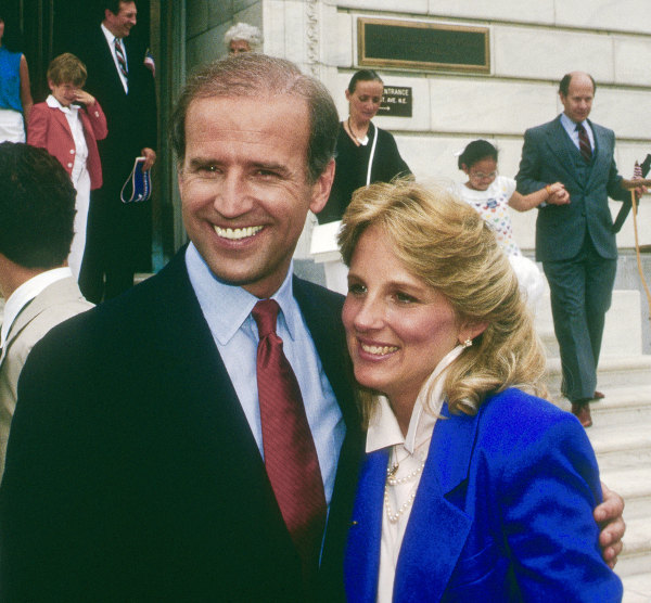 Joe e Jill Biden em 1987.