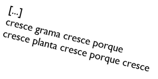 Poema concreto, sem título, de Arnaldo Antunes, em uma questão do Brasil Escola sobre poesia concreta.