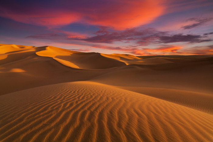 Deserto do Saara, região de ocorrência do bioma Deserto, um dos biomas do mundo.