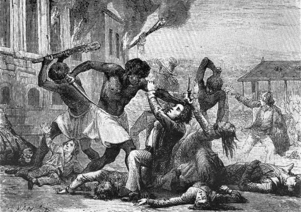 Obra do século XIX, produzida por um jornal francês, sobre a Revolução Haitiana.