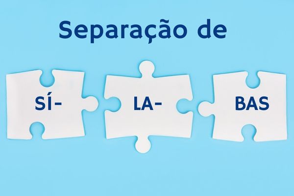 Quebra-cabeça ilustrando a separação de sílabas.