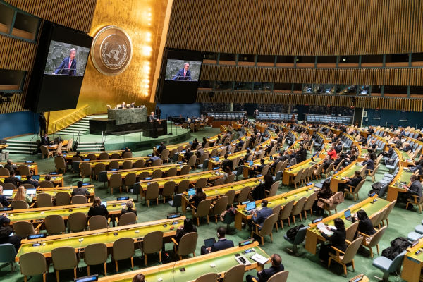 58ª reunião plenária da Assembleia Geral, o principal órgão da estrutura da ONU.